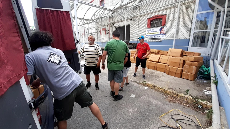SOS Morava - distribuce materiální pomoci (koleček)