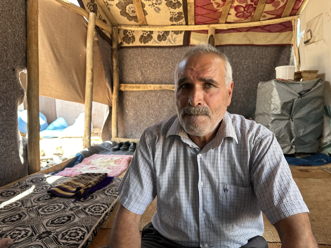 Khalil in his tent.