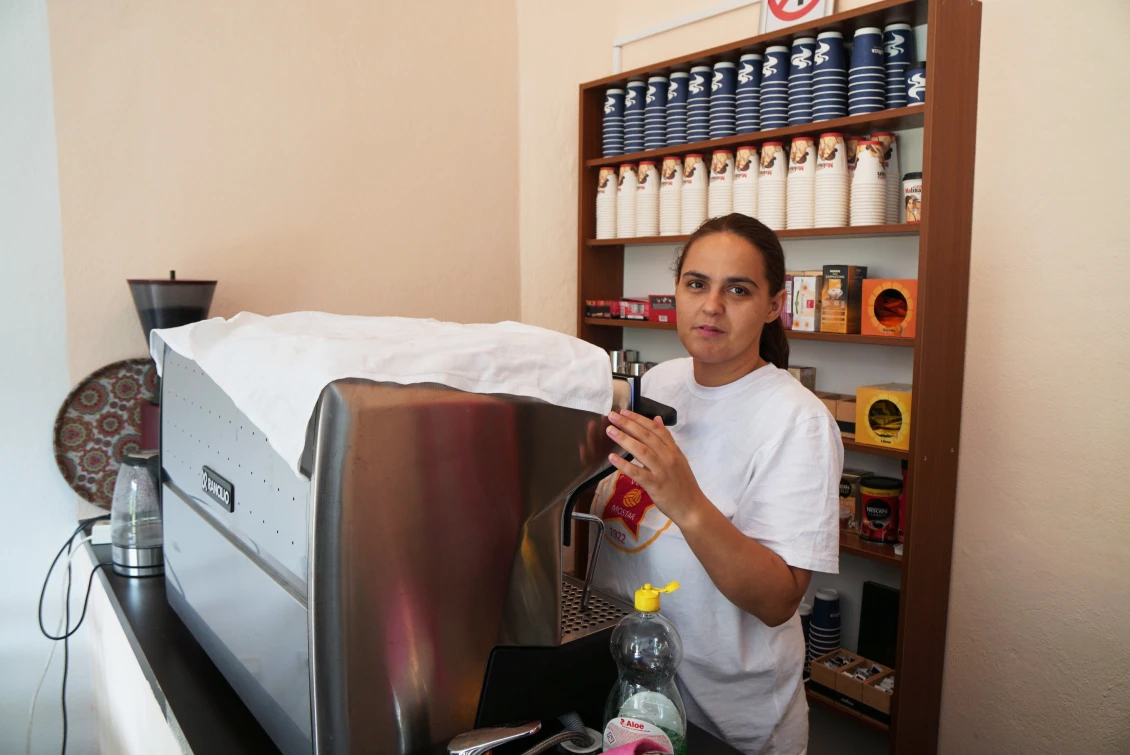 Aida Džumhur works in a café. She was lucky—it is difficult for people with intellectual disabilities to find jobs in Bosnia and Herzegovina.