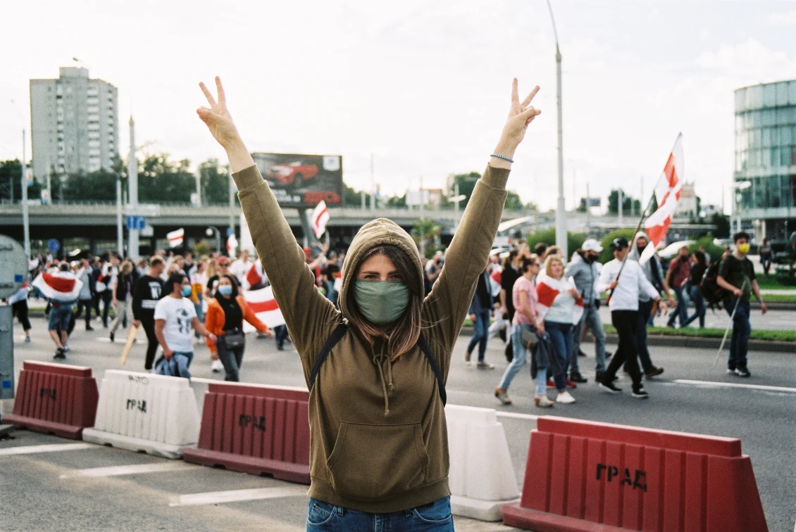 From the protests against Belarus' authoritarian regime