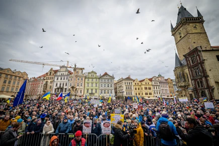 The message from Old Town Square: Ukraine is defending us all
