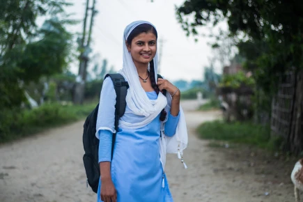 Sabnam Khatun- Aarambha supported girl who enrolled in school and completed her SEE in 2023.