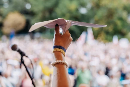 A ‘Go Home, Ivan’ rally, held in remembrance of the occupation by Warsaw Pact troops, in front of the Russian Embassy.