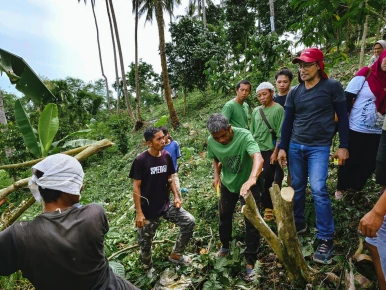 Coffee training (planting, prunning, rejuvenation) in Kabbon Takas, Patikul, Sulu, one of the target coffee production area under the Leveraging and Expanding Agri-Aqua Production in Bangsamoro project.