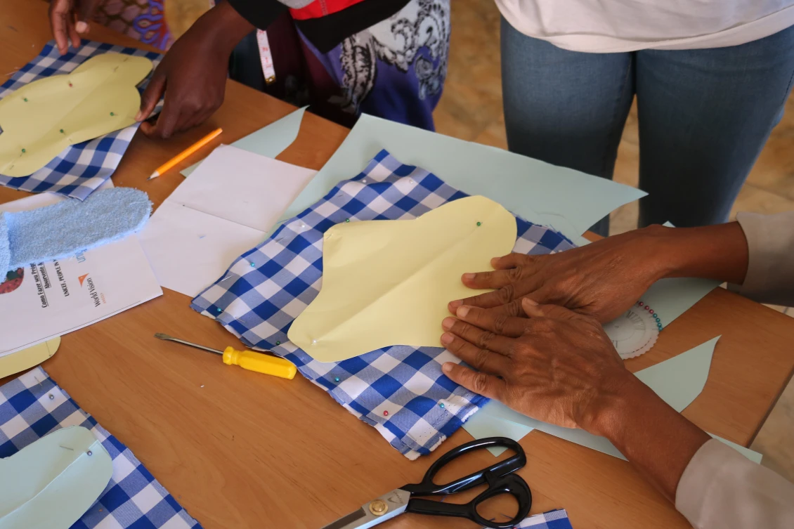 Capacity building of hygiene pads. 