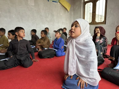 Community-Based Education classes established by People in Need in Bagrami (Kabul Province) in Afghanistan. Funded by AHF.