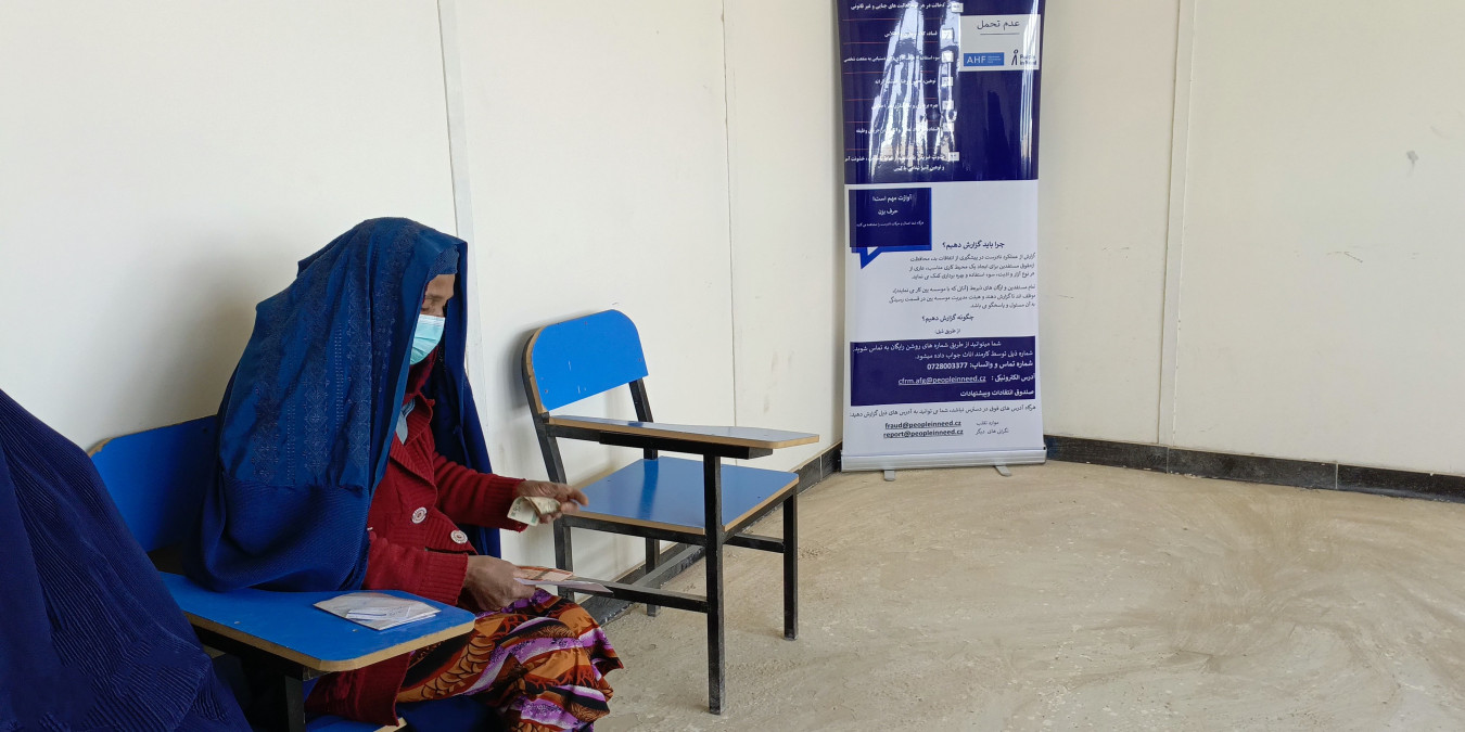 “I received financial assistance and purchased essential food for my family,” says Gul Jan. She is one of more than 32,000 people supported with cash for food assistance in northern Afghanistan.