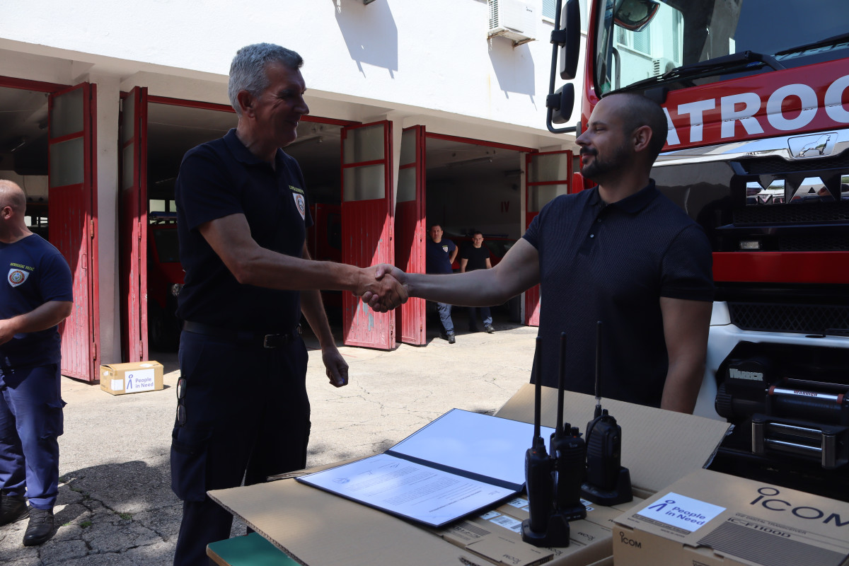 Donated Two-Way Digital Radios will help to the Professional Firefighting Unit of the City of Mostar