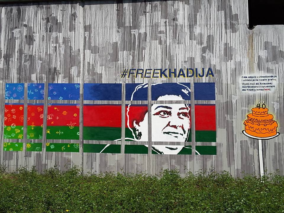 Birthday Cake for released Azerbaijani Journalist