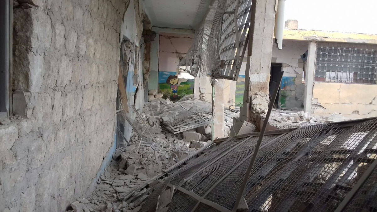School Supported by People in Need Destroyed in West Aleppo Countryside