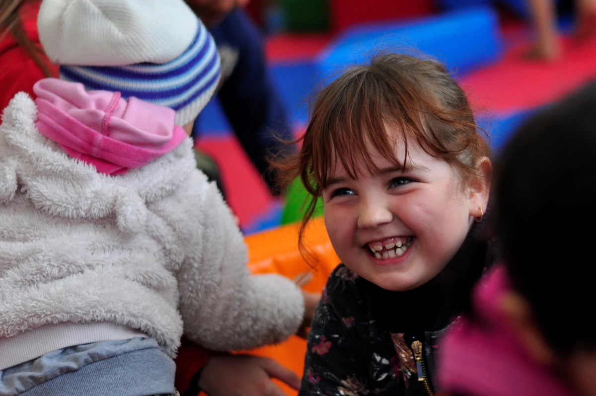 When a book falls on the floor, the children jump out of fright. Child-friendly spaces will help Ukrainian children forget the war