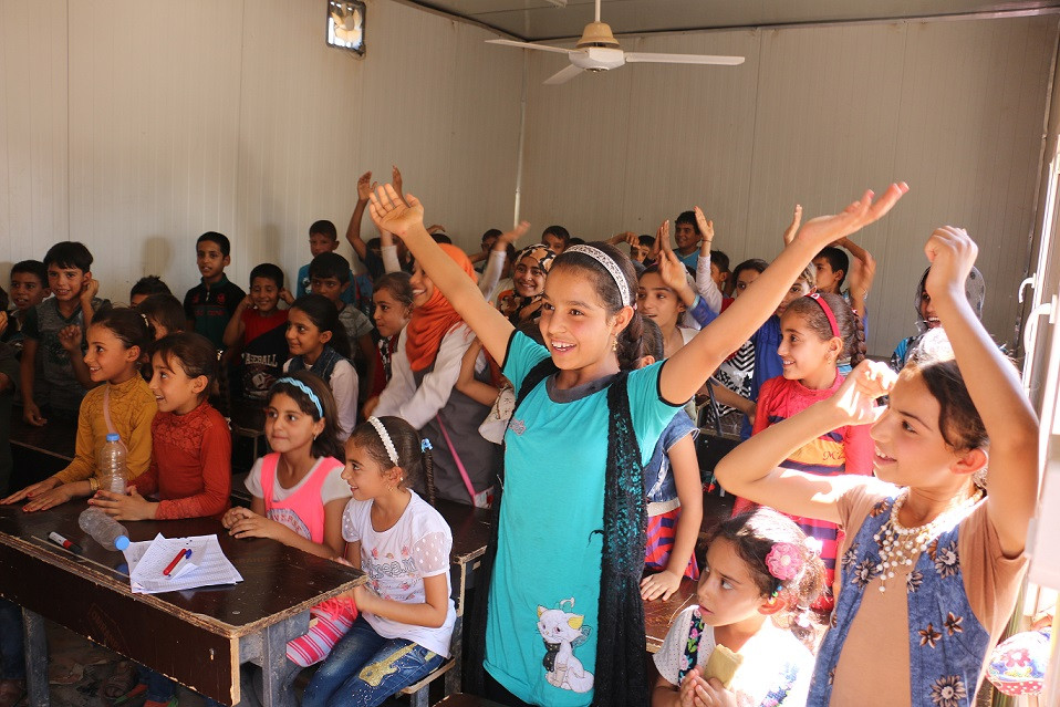 75 children, 40 degrees, one classroom: People in Need urgently gets to work restoring education in Iraq after ISIL
