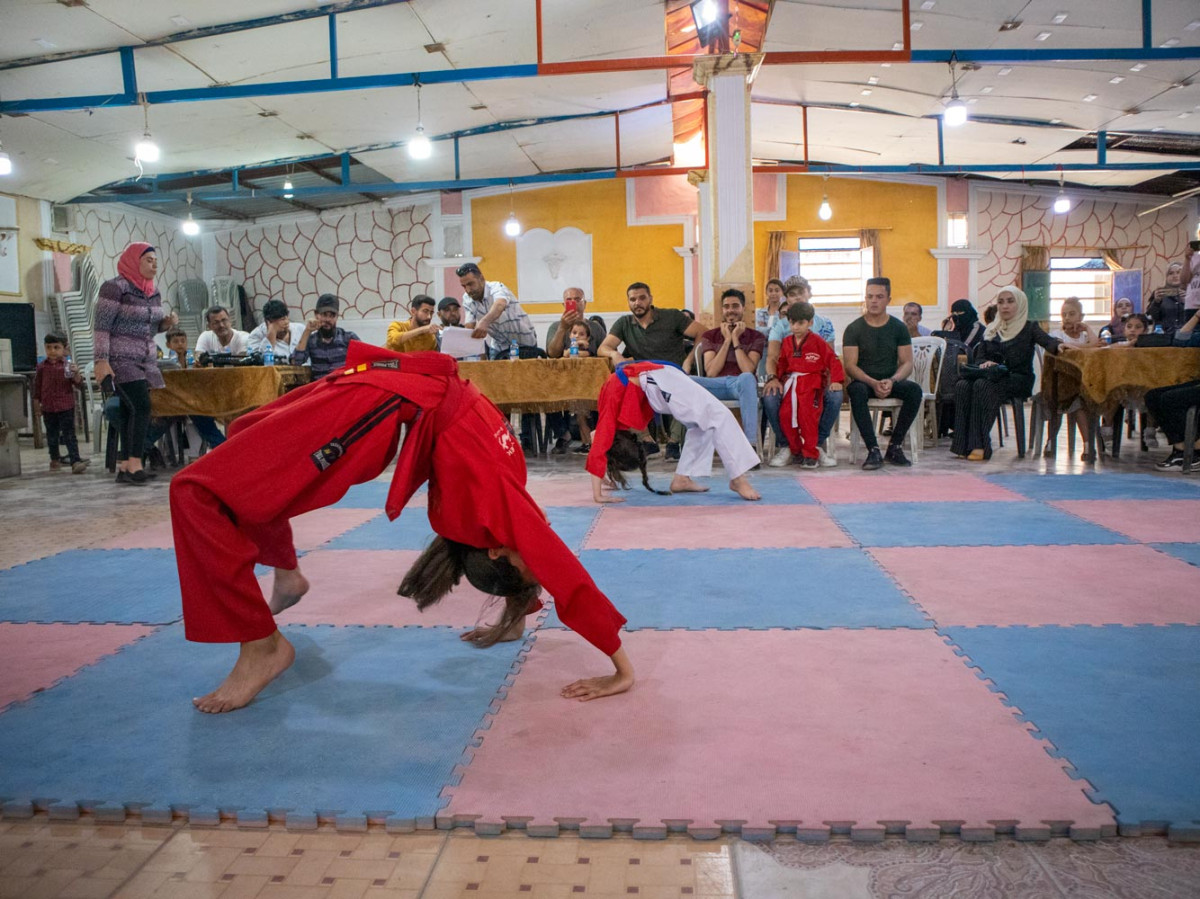 A poet, a weightlifting champion and a blind folk singer. PIN helped to organized social cohesion talent show in Syria