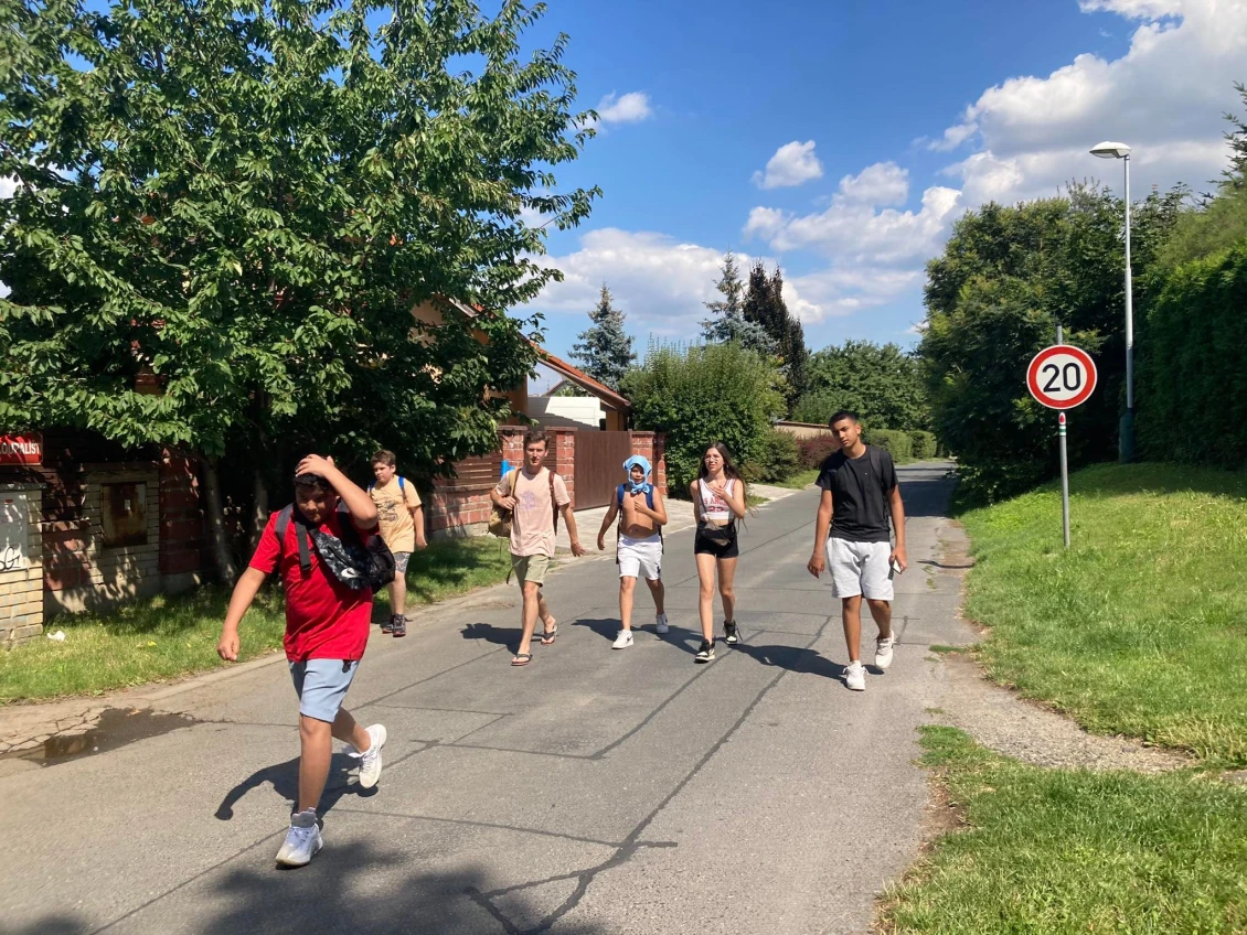 En route to the lake