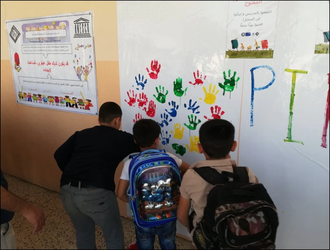 Finger printing activity at Back to School Open Day