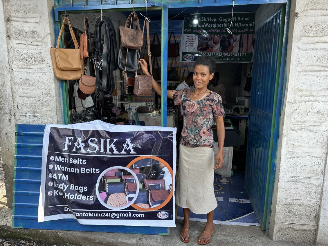 Fasika and her shop.