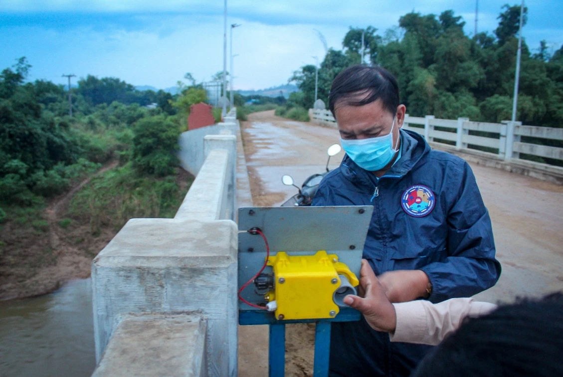 Authority from the Provincial Committee for Disaster Management (PCDM) installing the water-level sensors. 