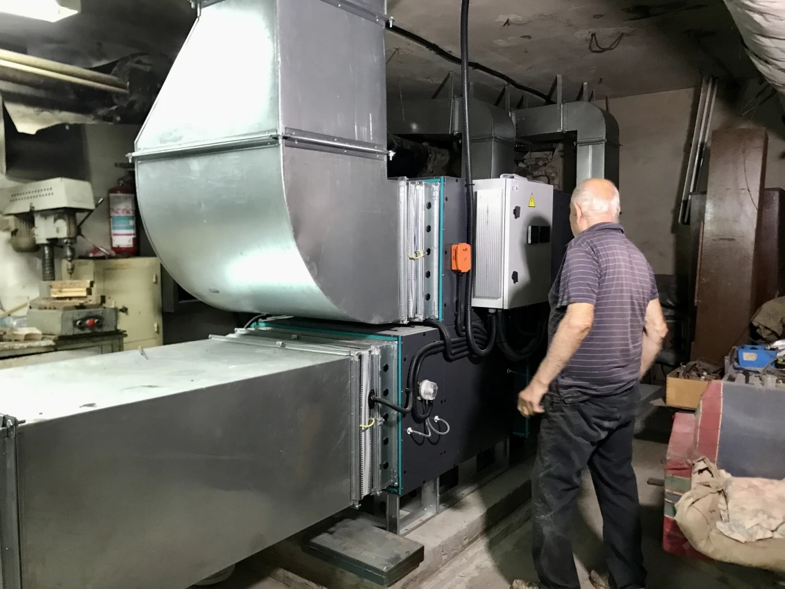 The supply and exhaust ventilation system we installed 