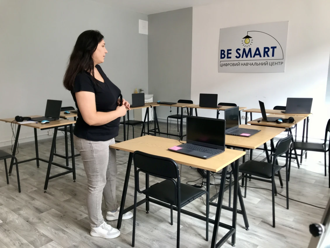The premises of a DLC where children have access to online learning 