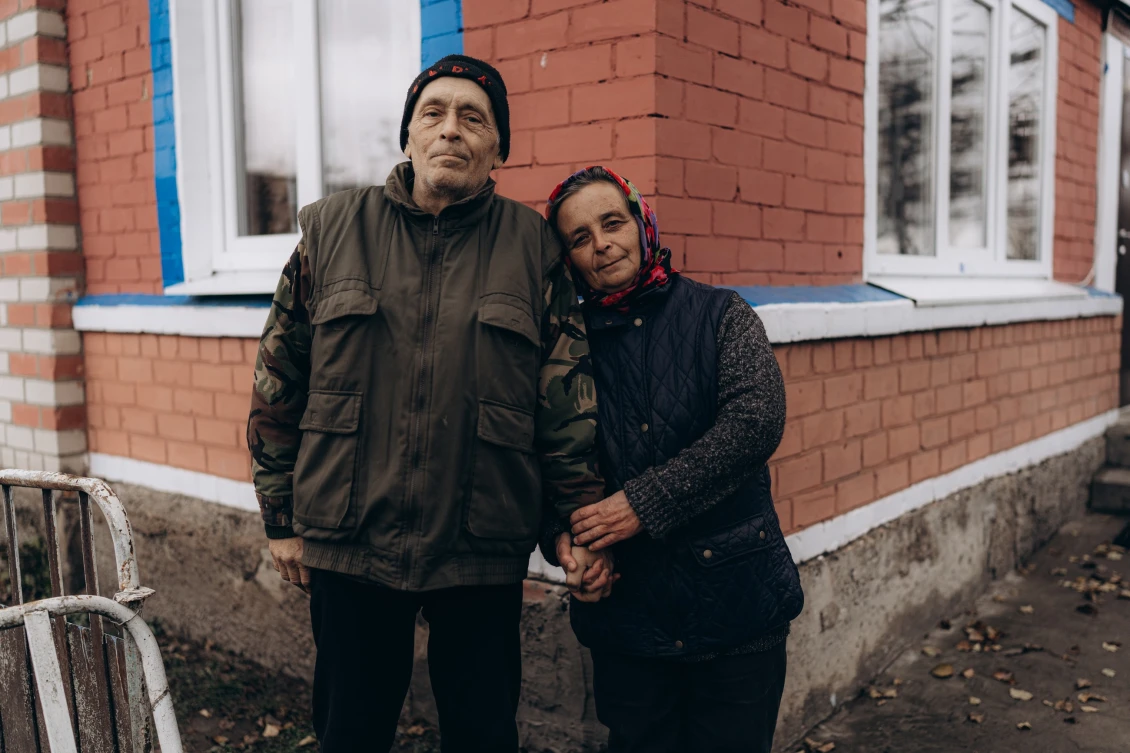 Liubov and Serhii dream of peace and the opportunity to gather their children and grandchildren at the family table.  