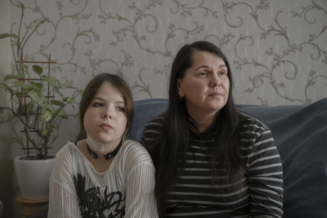 Svitlana with her daughter Anna