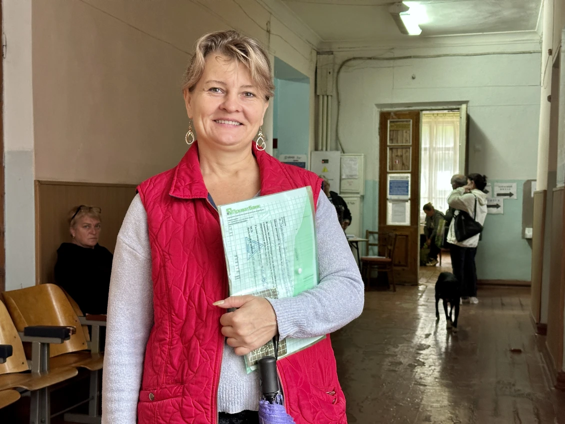 Iryna moved to Marhanets from Luhansk Oblast