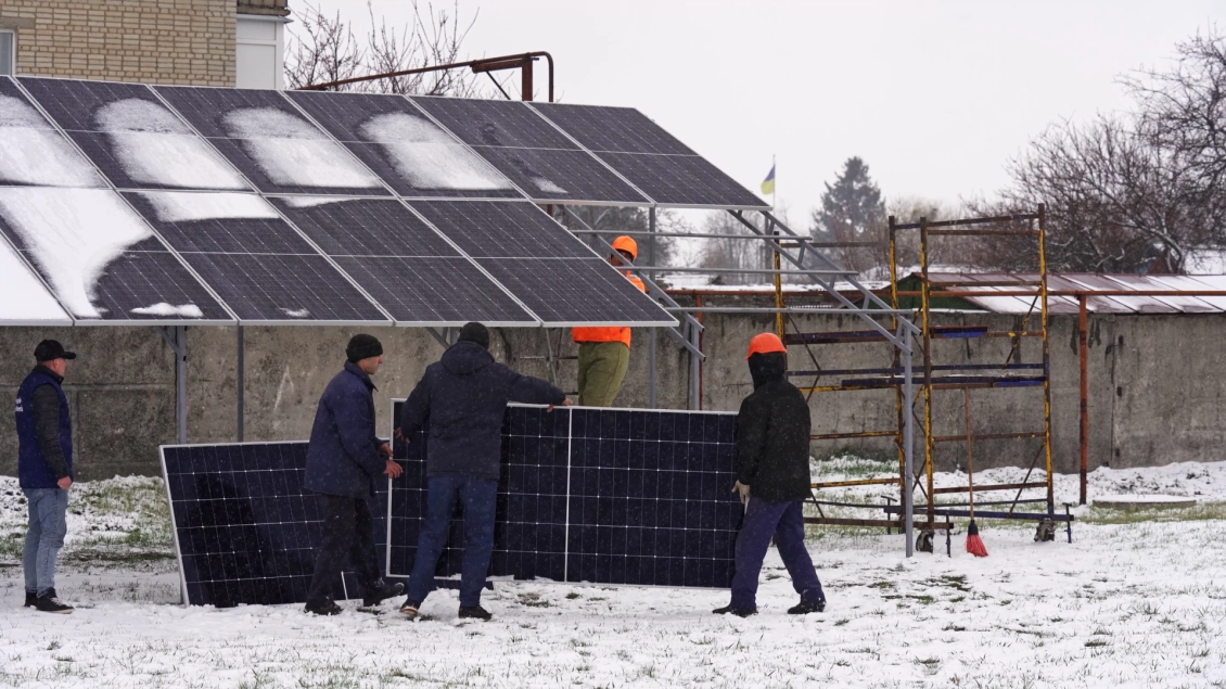 Installation of a solar power plant at the water utility in Putyvl