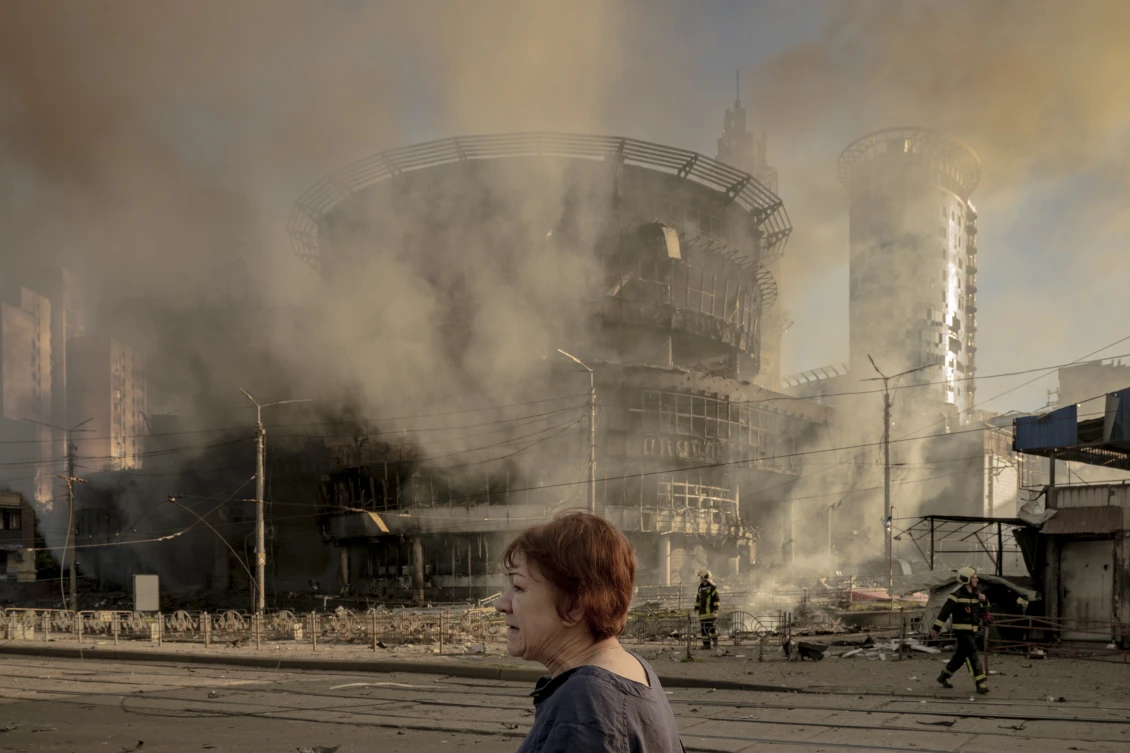 Kyiv in the morning on 24 May  