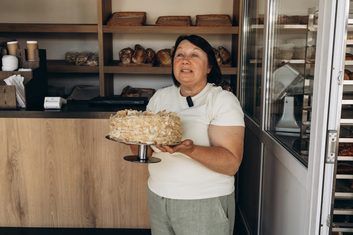 Oksana bakes Napoleon cake using her family's traditional recipe