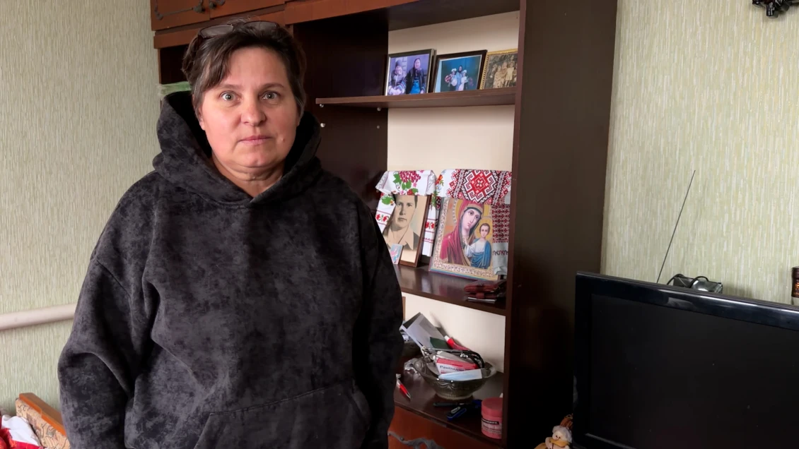 Olena at home in Stepova Dolyna, Mykolaiv Oblast   