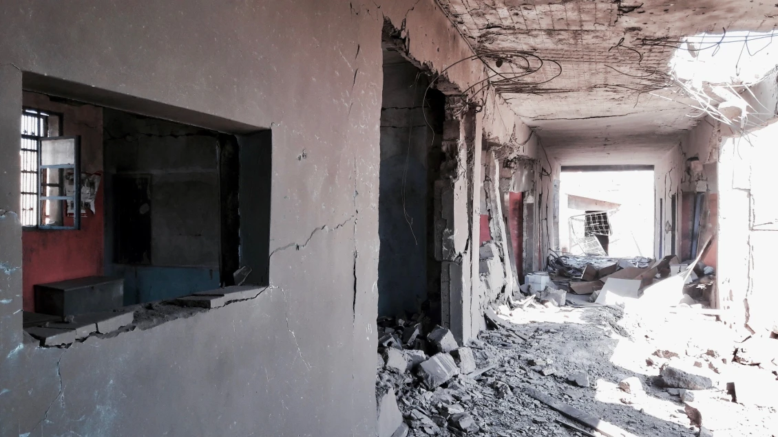 Inside the school